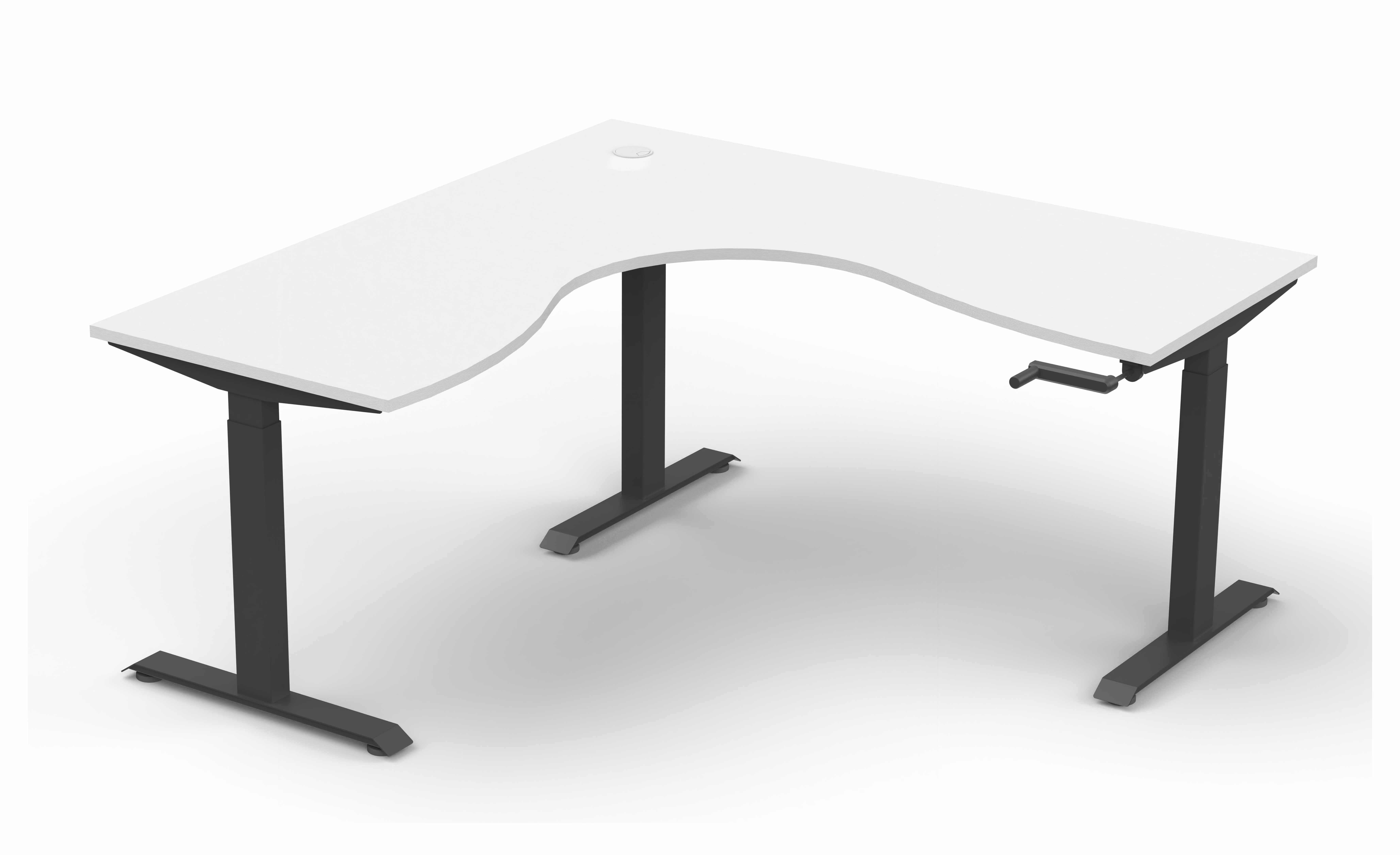 Boost Crank Height Adjustable Corner Desk - 1800x1800 NWBS